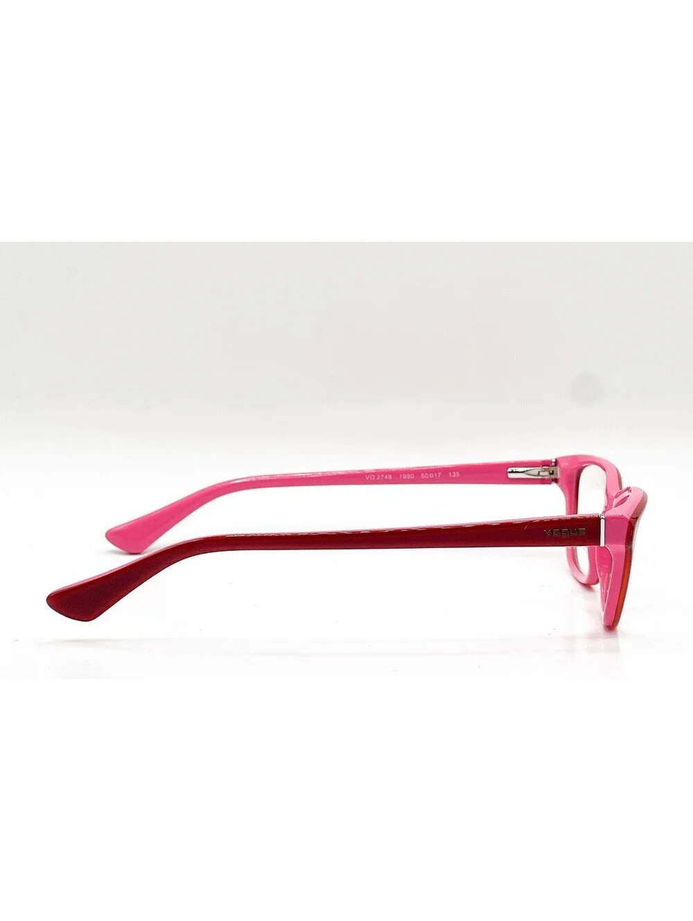 Vogue VO 2748 1990 Top Red Transparent Pink Authentic Eyeglass Frames 50-17